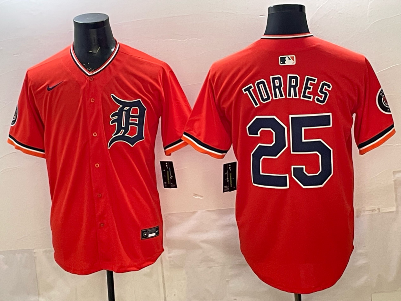 Men Detroit Tigers #25 Torres orange Nike MLB Jersey 0402002->detroit tigers->MLB Jersey